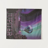 Jupiter Travel by Hot Air Ballon Bighty Auroras Wandteppich (Vorderseite (Horizontal))