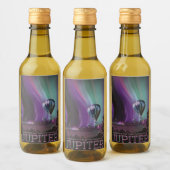 Jupiter Travel by Hot Air Ballon Bighty Auroras Weinetikett (Flaschen)