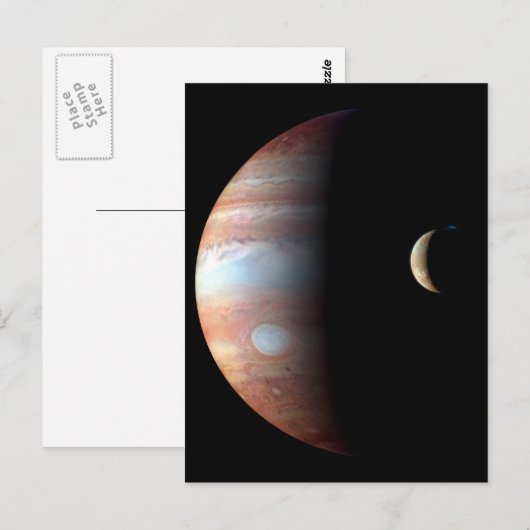 Jupiter und Crescent Moon Postkarte (Vorne/Hinten)