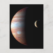 Jupiter und Crescent Moon Postkarte (Vorderseite)