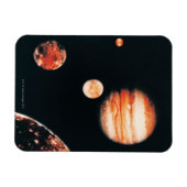 Jupiter und die Galileo-Satelliten Magnet (Horizontal)