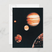 Jupiter und die Galileo-Satelliten Postkarte (Vorne/Hinten)
