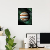 Jupiter und Erdvergleich Poster (Heimbüro)