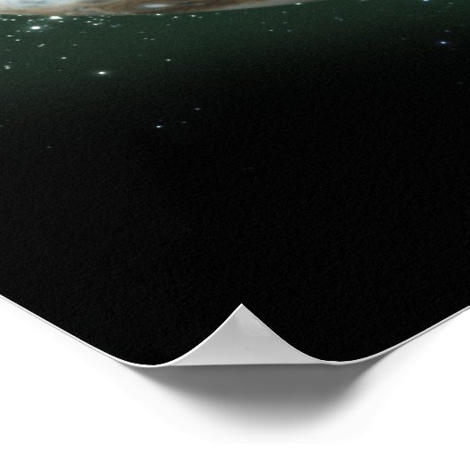 Jupiter und Erdvergleich Poster (Ecke)