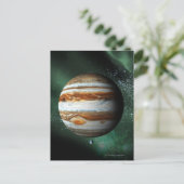 Jupiter und Erdvergleich Postkarte (Stehend Vorderseite)
