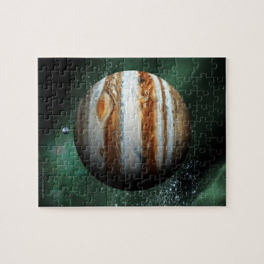 Jupiter und Erdvergleich Puzzle (Horizontal)