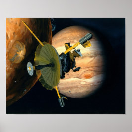 Jupiter und Lo Galileo-Sonde Poster