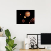 Jupiter und Satelliten Poster (Heimbüro)