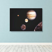 Jupiter und seine Monde Leinwanddruck (Insitu (Holzboden))