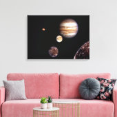 Jupiter und seine Monde Leinwanddruck (Insitu (Wohnzimmer))
