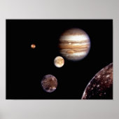 Jupiter und seine Monde Poster (Vorne)