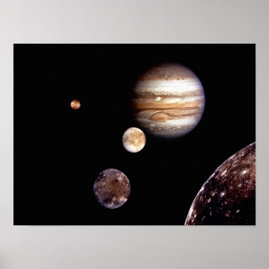 Jupiter und seine Monde Poster (Vorne)
