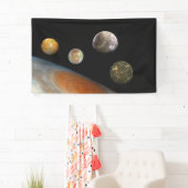 Jupiter und Vier Monde Galiläa Satellites Banner (Insitu)