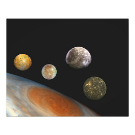 Jupiter und Vier Monde Galiläa Satellites Fotodruck