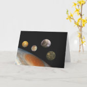 Jupiter und Vier Monde Galiläa Satellites Karte (Gelbe Blume)