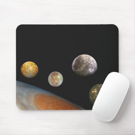 Jupiter und Vier Monde Galiläa Satellites Mousepad (Mit Mouse)