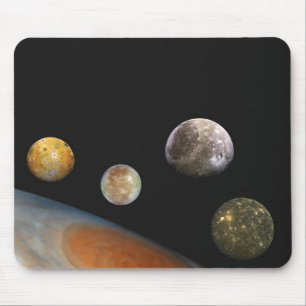 Jupiter und Vier Monde Galiläa Satellites Mousepad