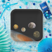 Jupiter und Vier Monde Galiläa Satellites Pappteller (Party)