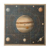 Jupiter-zentrierte Celestial Chart Design Fliese (Vorderseite)