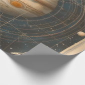Jupiter-zentrierte Celestial Chart Design Geschenkpapier (Ecke)