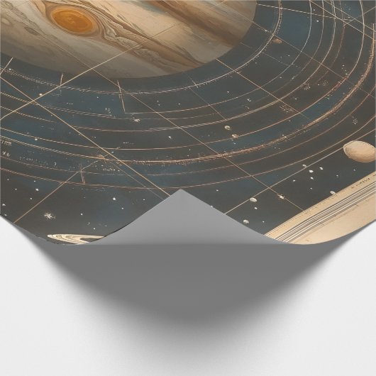 Jupiter-zentrierte Celestial Chart Design Geschenkpapier (Ecke)
