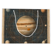 Jupiter-zentrierte Celestial Chart Design Große Geschenktüte (Rückseite)