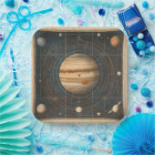 Jupiter-zentrierte Celestial Chart Design Pappteller (Party)