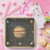 Jupiter-zentrierte Celestial Chart Design Pappteller (Party)