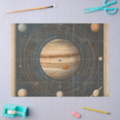 Jupiter-zentrierte Celestial Chart Design Seidenpapier (Basteln)