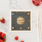 Jupiter-zentrierte Celestial Chart Design Serviette (Beispiel)