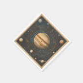 Jupiter-zentrierte Celestial Chart Design Serviette (Ecke)