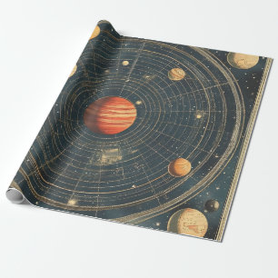 Jupiter-zentrierte Himmelsdiagrammgestaltung (2) Geschenkpapier