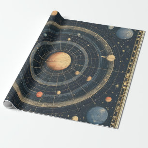 Jupiter-zentrierte Himmelsdiagrammgestaltung (3) Geschenkpapier