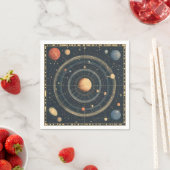 Jupiter-zentrierte Himmelsdiagrammgestaltung (3) Serviette (Beispiel)