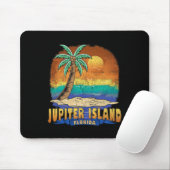 Jupiterinsel Florida Vintages zerrüttetes Souvenir Mousepad (Mit Mouse)