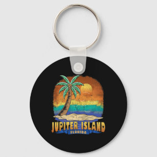 Jupiterinsel Florida Vintages zerrüttetes Souvenir Schlüsselanhänger
