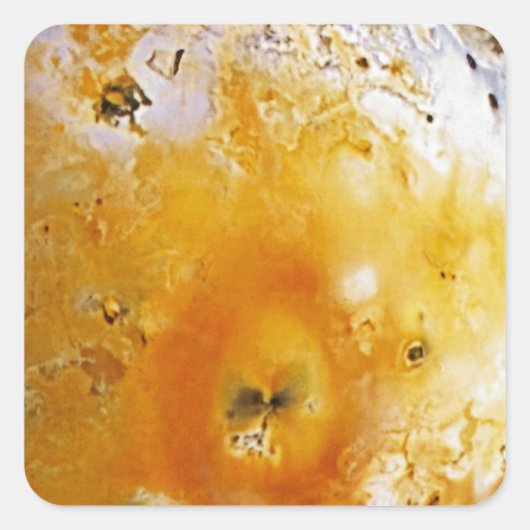 Jupitermond Io Quadratischer Aufkleber (Vorderseite)