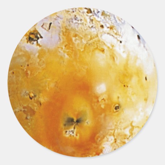 Jupitermond Io Runder Aufkleber (Vorderseite)