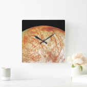 Jupitermoon Europa Quadratische Wanduhr (Zuhause)