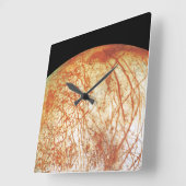Jupitermoon Europa Quadratische Wanduhr (Winkel)