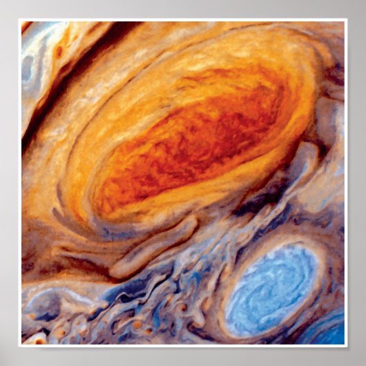 Jupiter's Great Red Spot - NASA Voyager Foto Poster (Vorne)