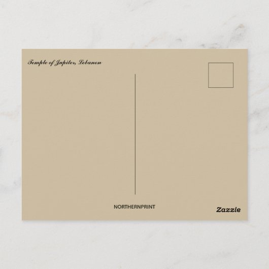 Jupitertempel im Libanon Postkarte (Rückseite)