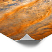 Jupiterwolken wirbeln poster (Ecke)