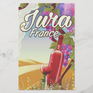 Jura Frankreich Weinberg Reiseplakat Briefpapier
