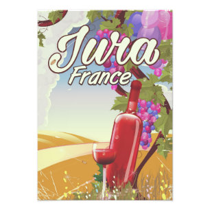 Jura Frankreich Weinberg Reiseplakat Fotodruck