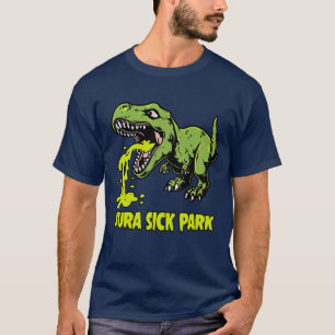 Jura Sick Park - lustiger Dinosaurier und Erbroche T-Shirt