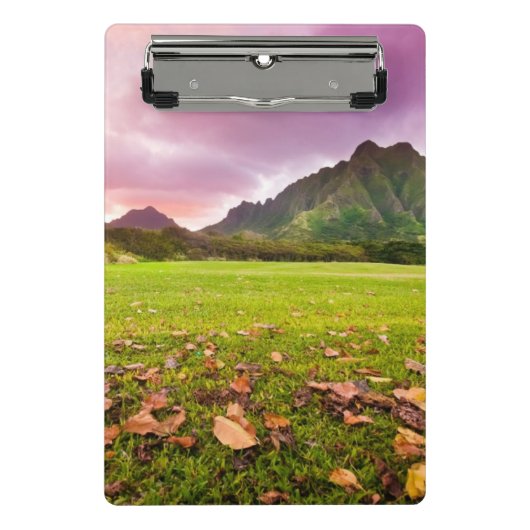 Jurasonnenuntergang Mini Klemmbrett (Vorderseite)