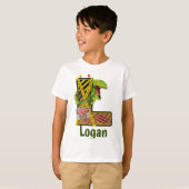 Jurassic Alphabet | Individuelle Name des Anfangss T-Shirt (Vorne ganz)