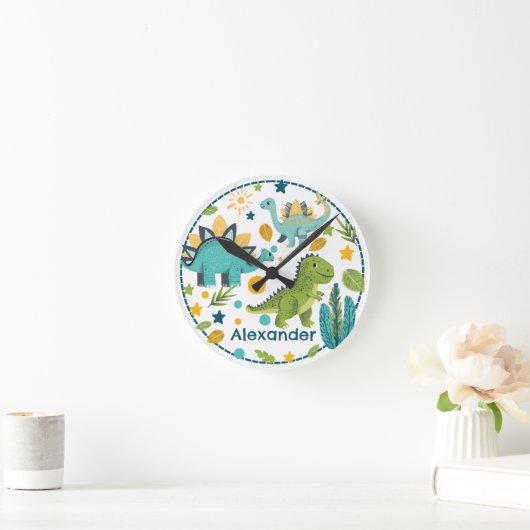 Jurassic Animal T Rex Dinosaur Runde Wanduhr (Zuhause)