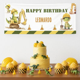 Jurassic Baustelle Junge Alles Gute zum Geburtstag Banner